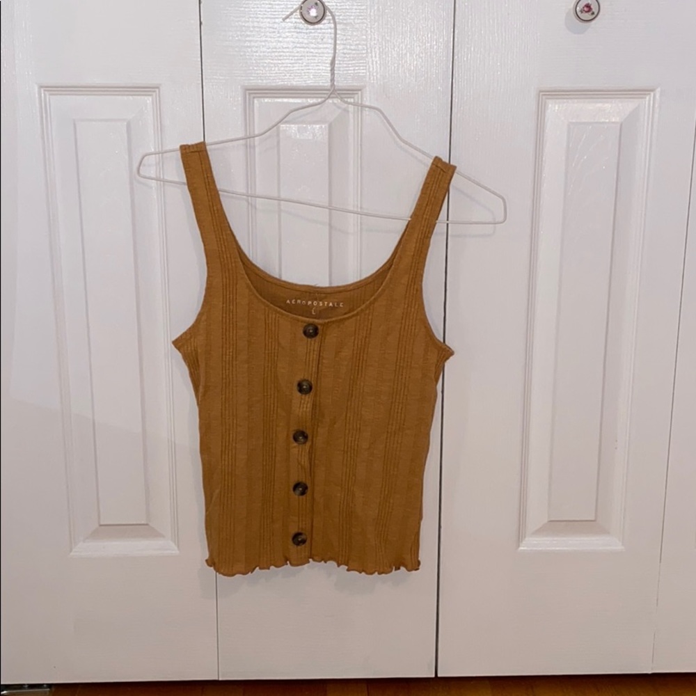 Mustard Button up Tank